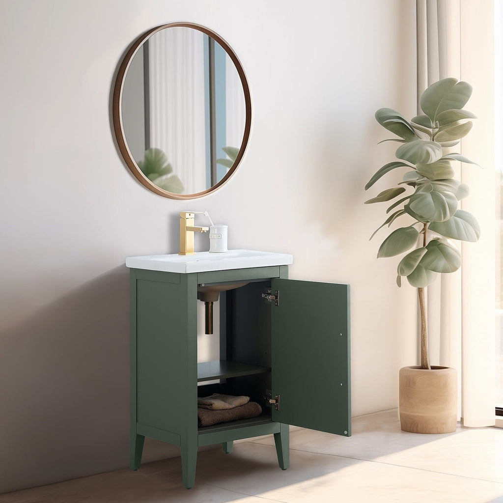 Meuble-lavabo simple Vanity Art 20, 24 ou 30 avec dessus en céramique