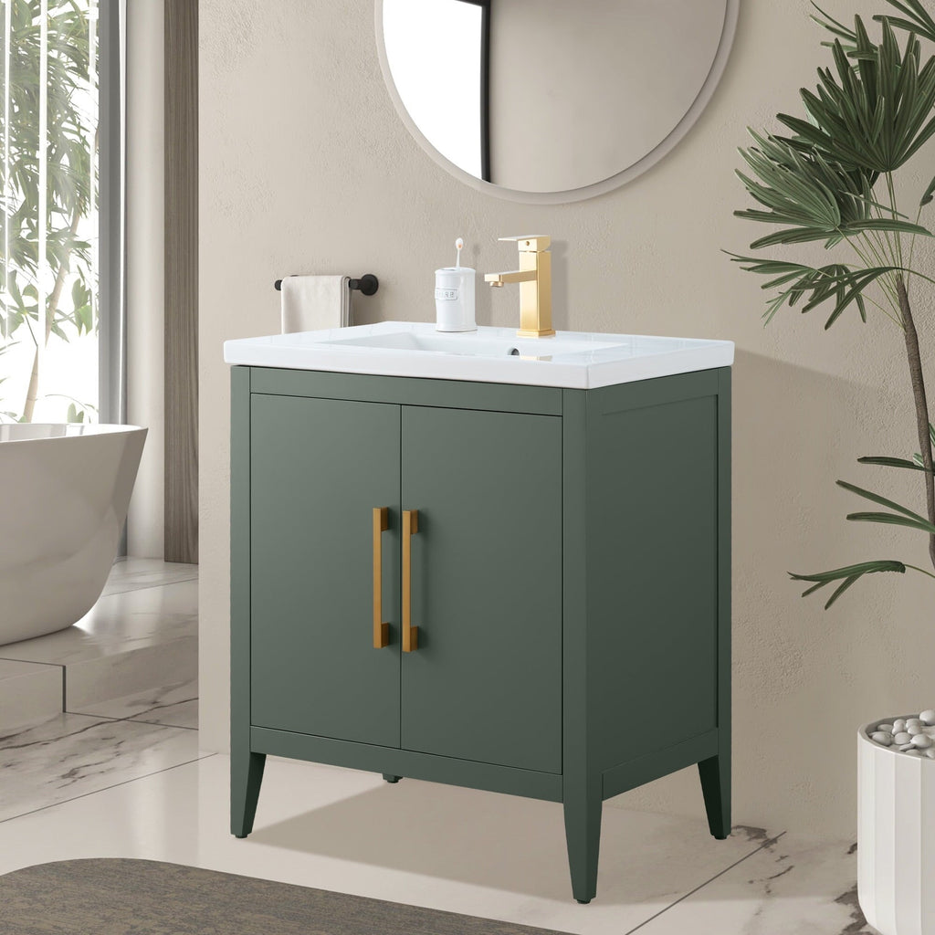 Meuble-lavabo simple Vanity Art 20, 24 ou 30 avec dessus en céramique