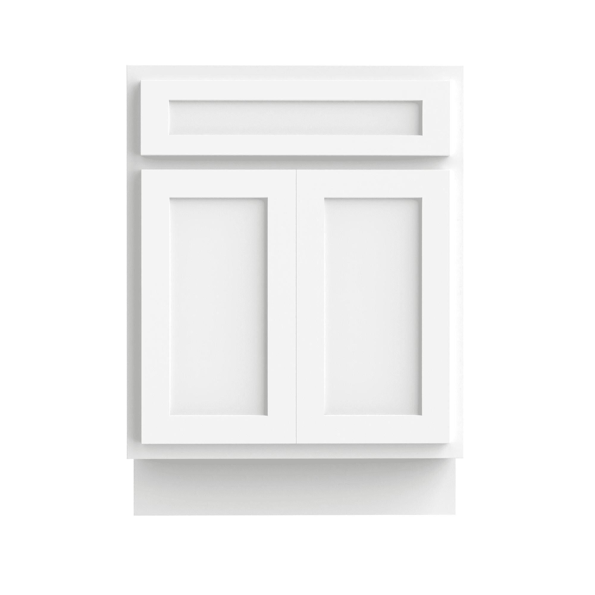 Meuble-lavabo simple en bois massif de 24 pouces de Vanity Art