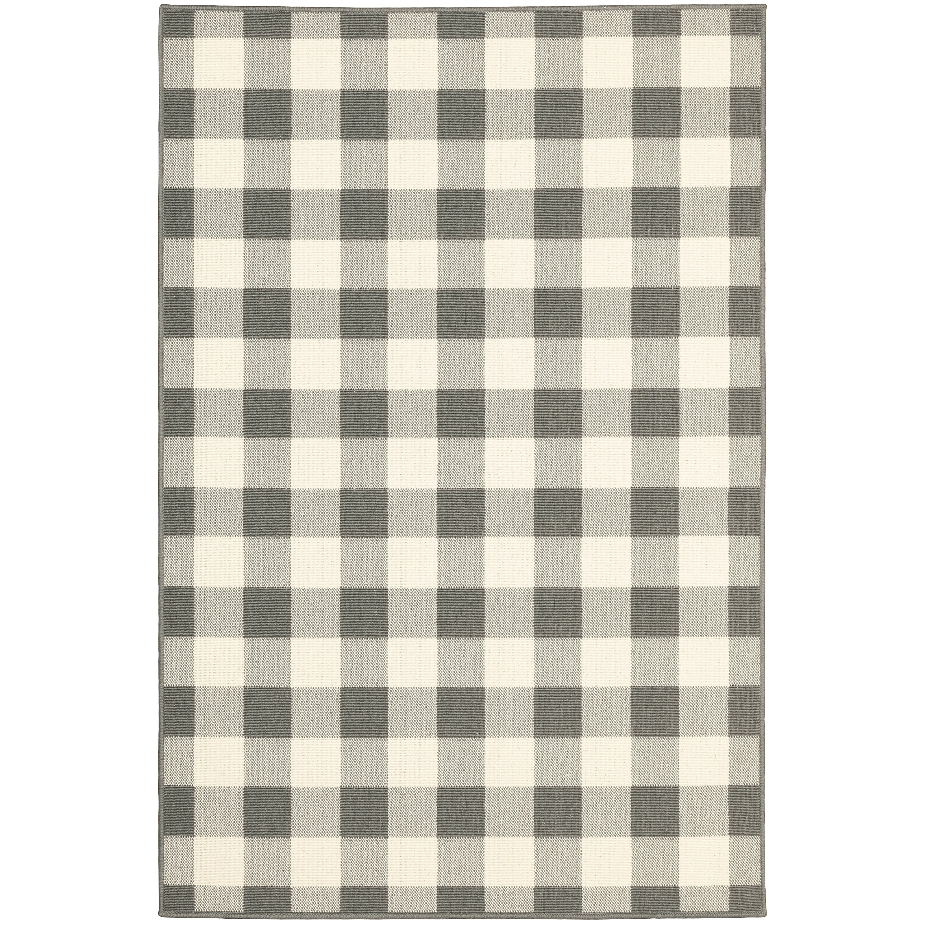 Vista Home Malta Gingham Check Indoor/Outdoor Area Rug