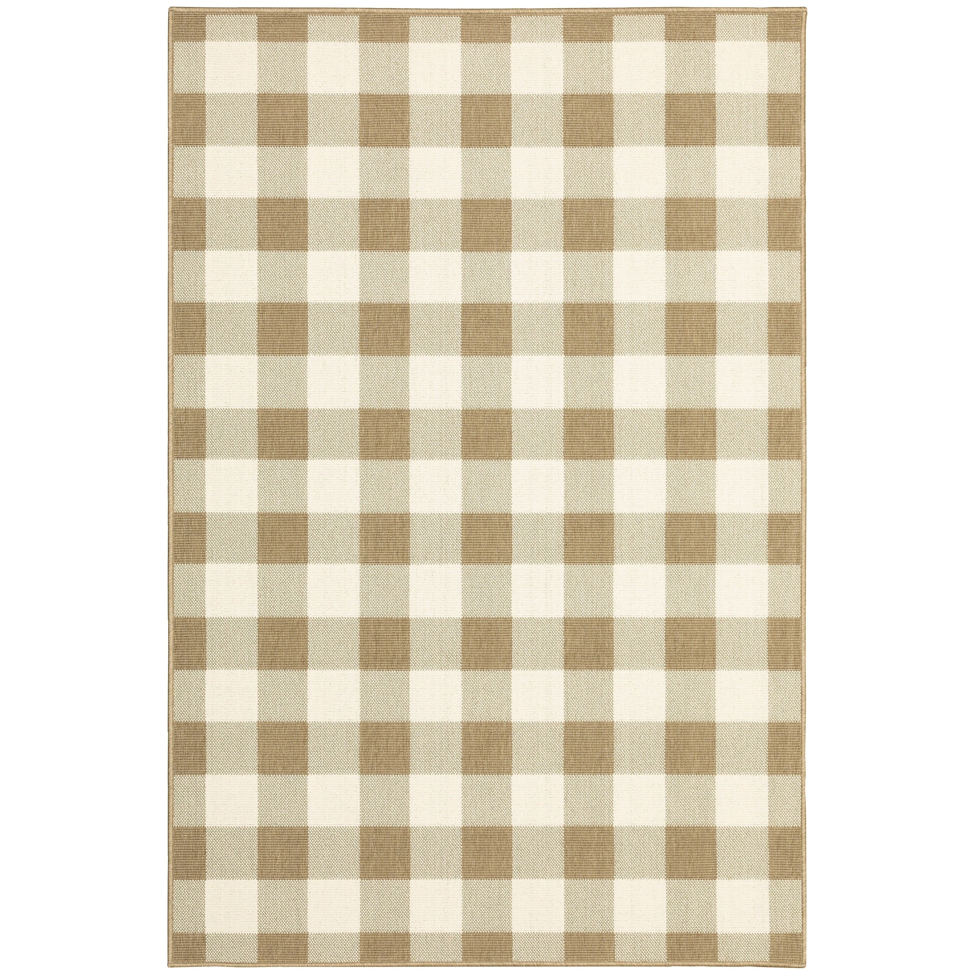 Vista Home Malta Gingham Check Indoor/Outdoor Area Rug