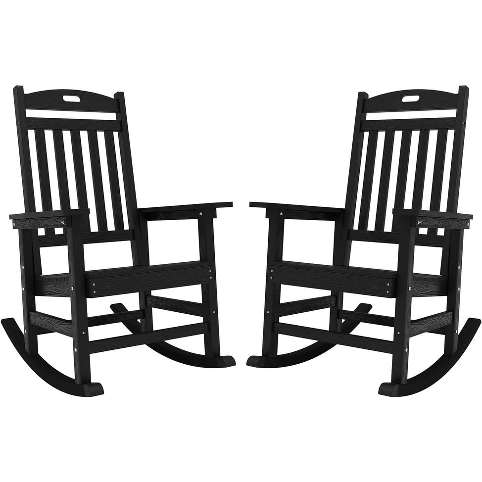 Chaise à bascule d'extérieur toutes saisons WINSOON, lot de 2