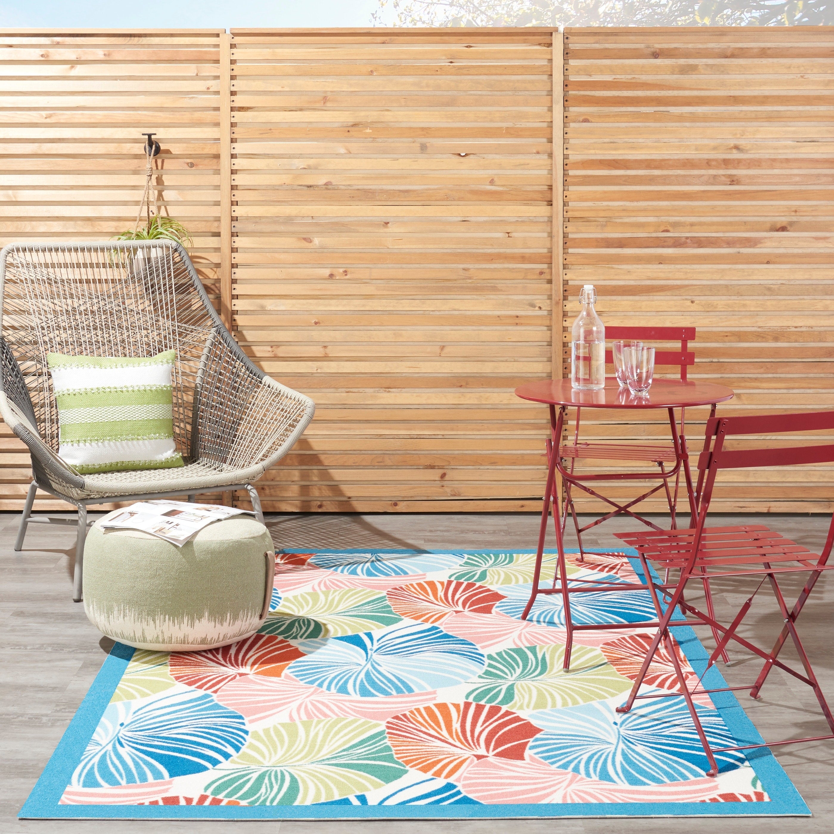 Waverly Sun N' Shade Modern Botanical Indoor/Outdoor Area Rug