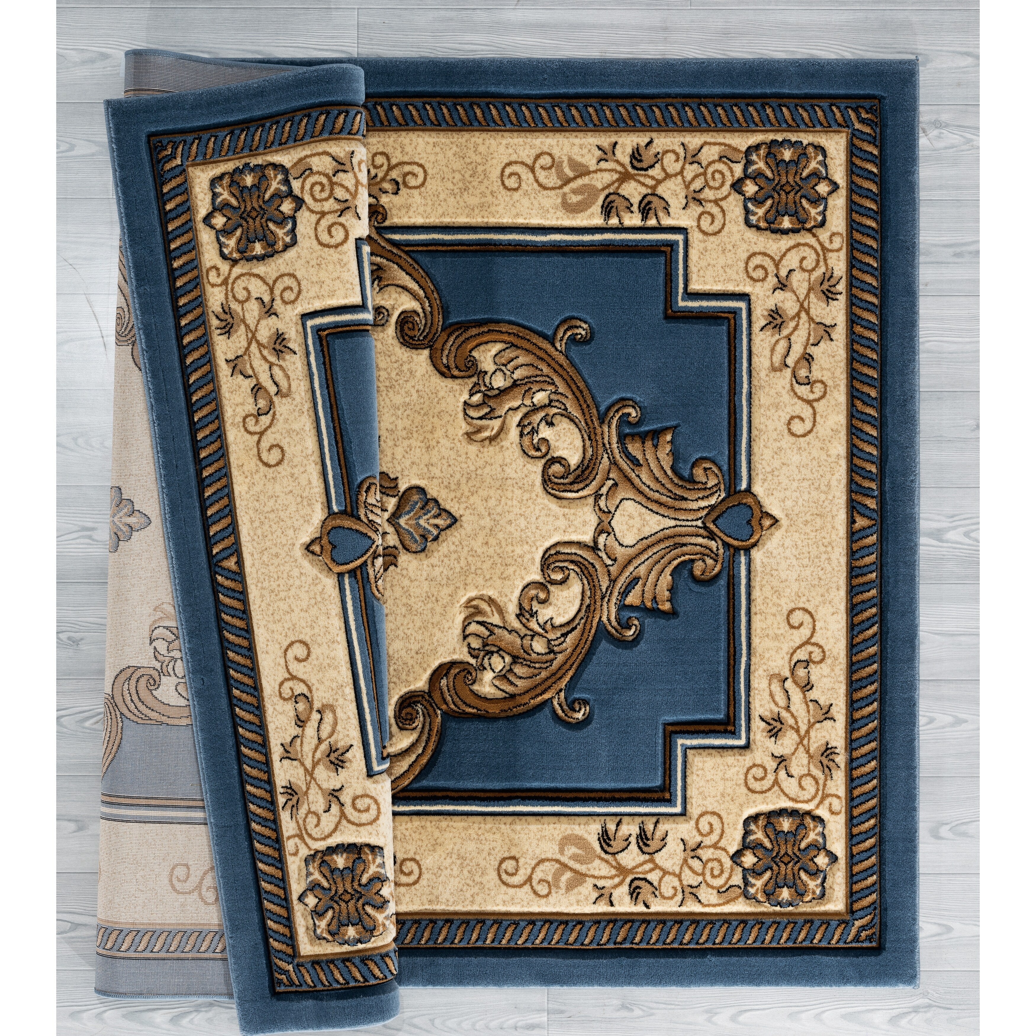 Tapis de salon Porch &amp; Den Curry sculpté à la main