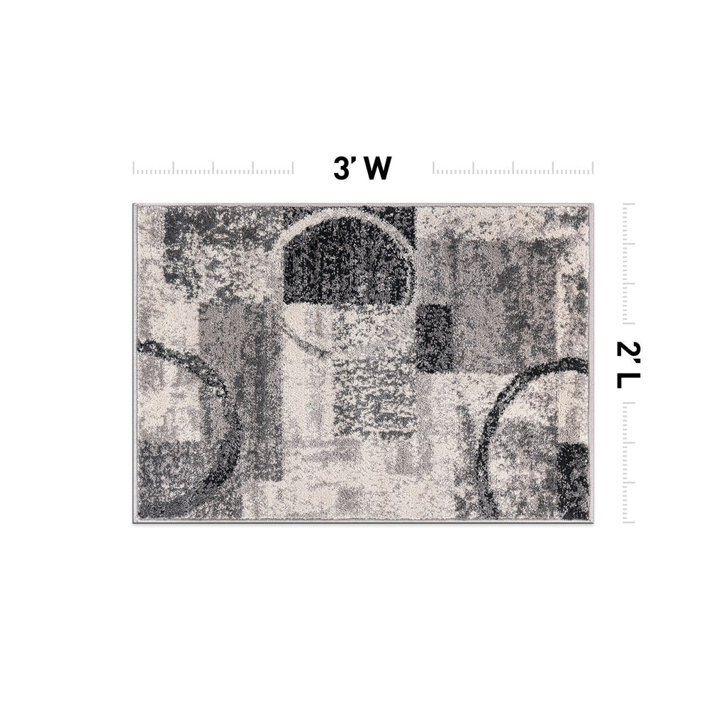 World Rug Gallery Abstract Polypropylene Machine-Made Circle Area Rug