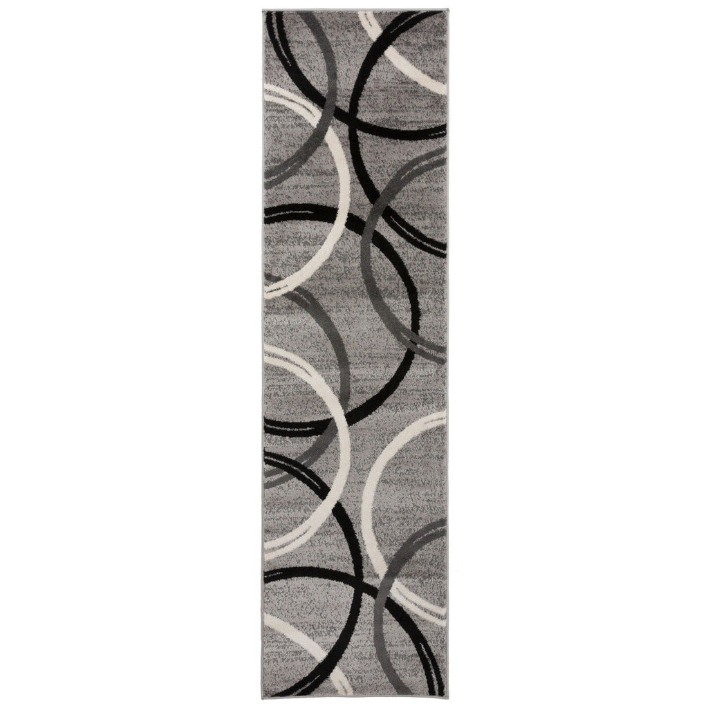World Rug Gallery Contemporary Abstract Circles Design Area Rug