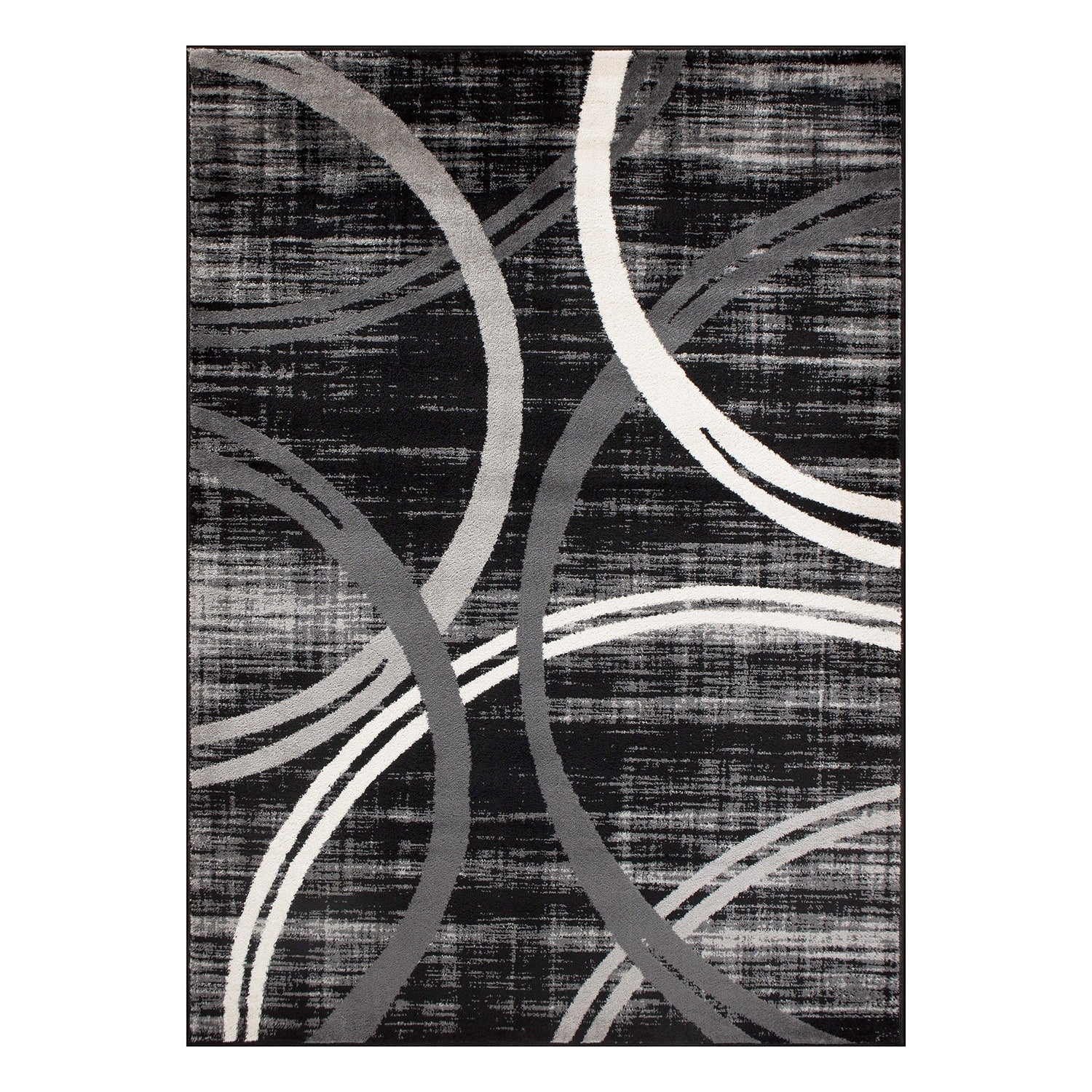 World Rug Gallery Contemporary Abstract Circles Design Area Rug