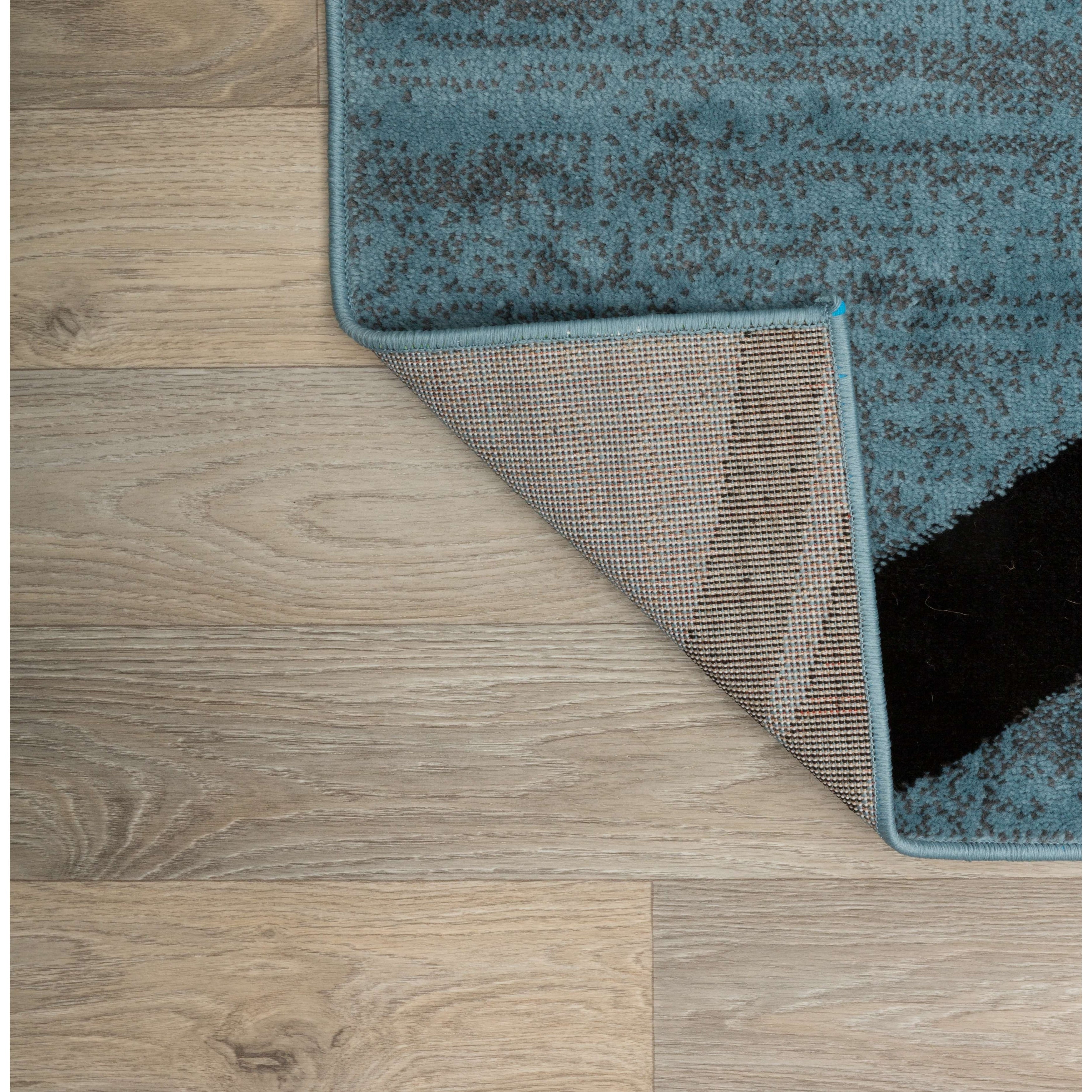 World Rug Gallery Contemporary Abstract Circles Design Area Rug