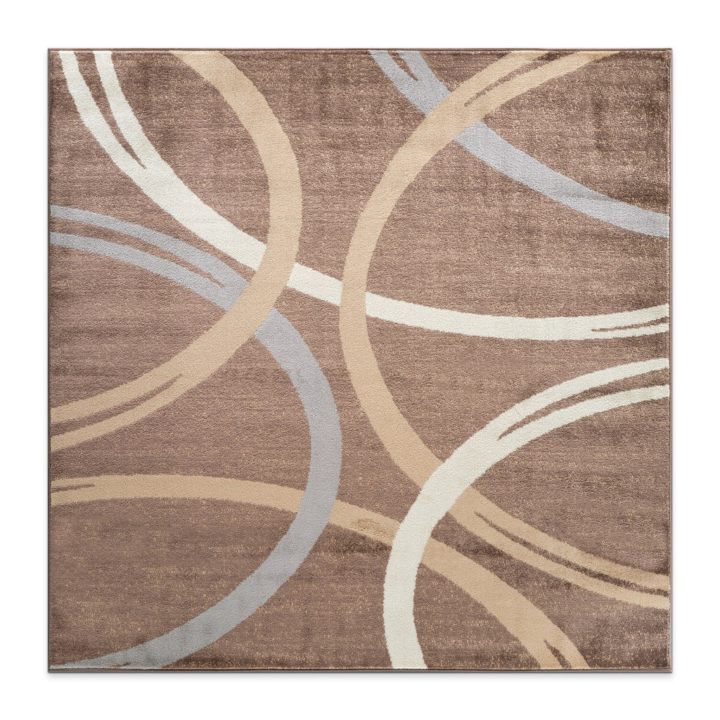 World Rug Gallery Contemporary Abstract Circles Design Area Rug