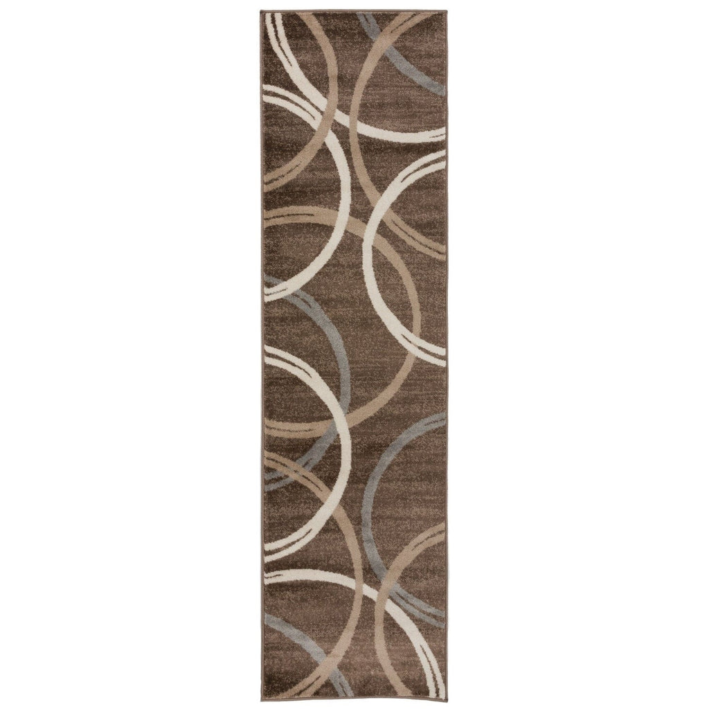 World Rug Gallery Contemporary Abstract Circles Design Area Rug
