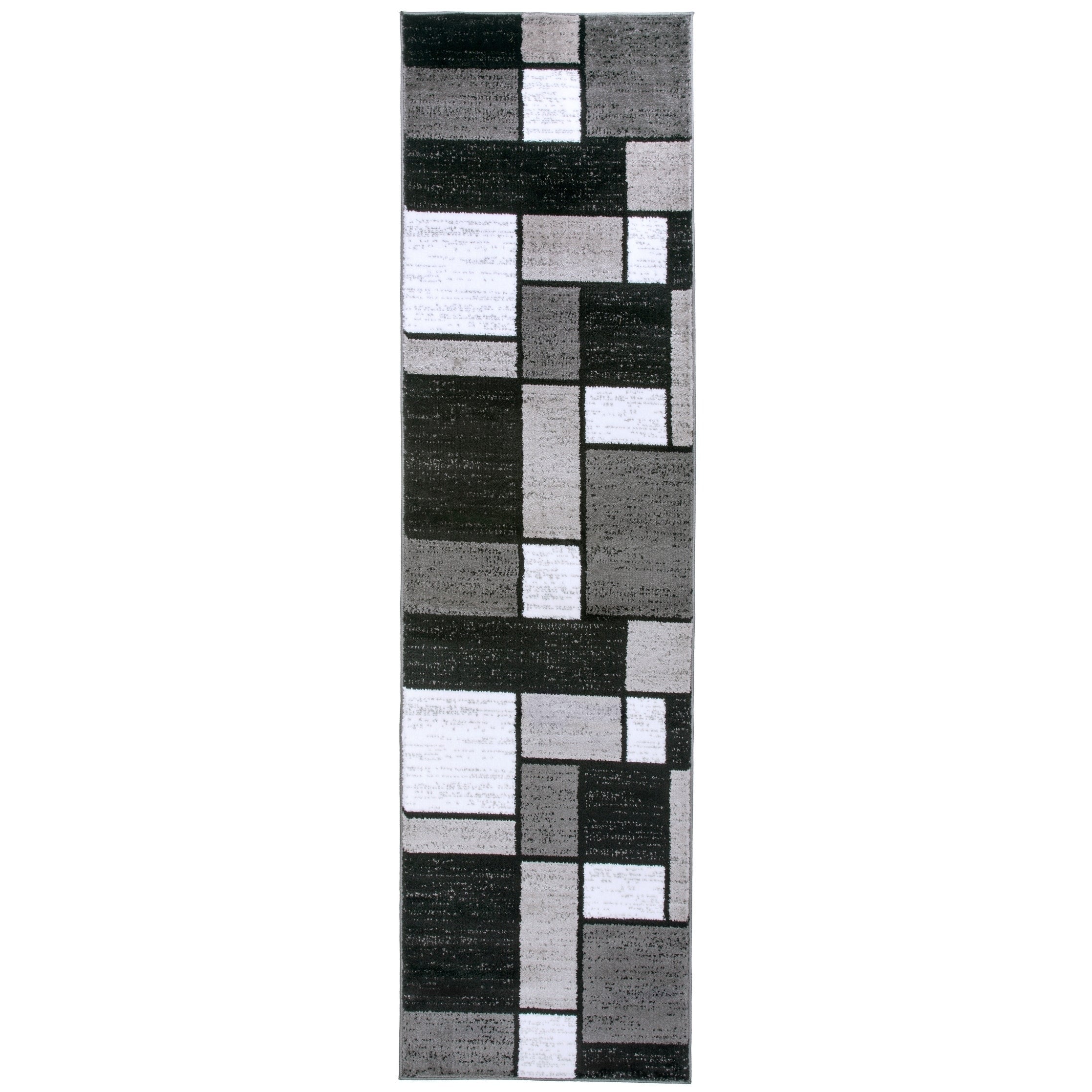 World Rug Gallery Contemporary Modern Boxed Color Block Area Rug
