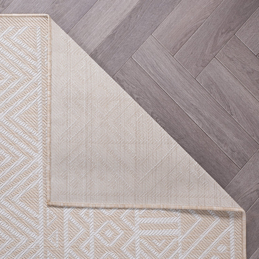 World Rug Gallery Distressed Geometric Bohemian Textured Flat Weave Indoor/Outdoor Area Rug