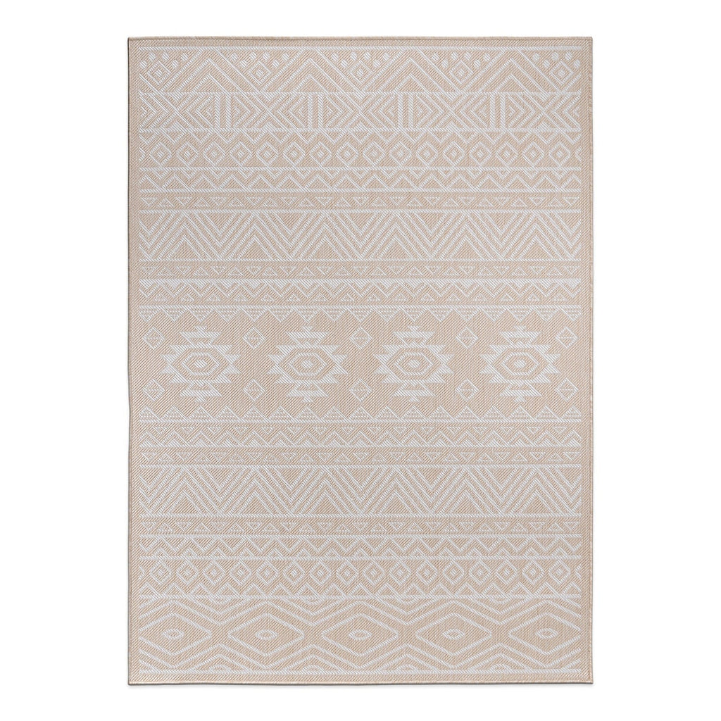 World Rug Gallery Distressed Geometric Bohemian Textured Flat Weave Indoor/Outdoor Area Rug