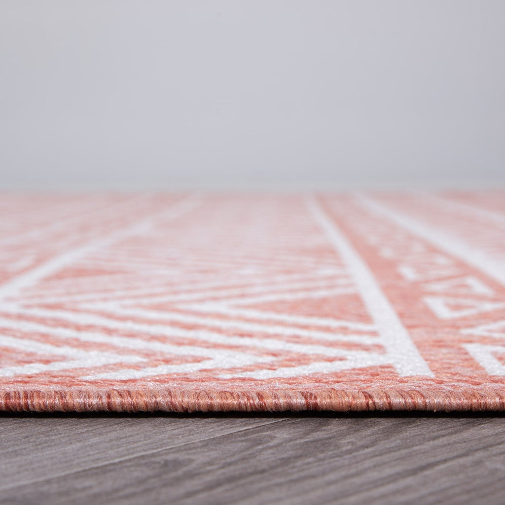 World Rug Gallery Distressed Geometric Bohemian Textured Flat Weave Indoor/Outdoor Area Rug