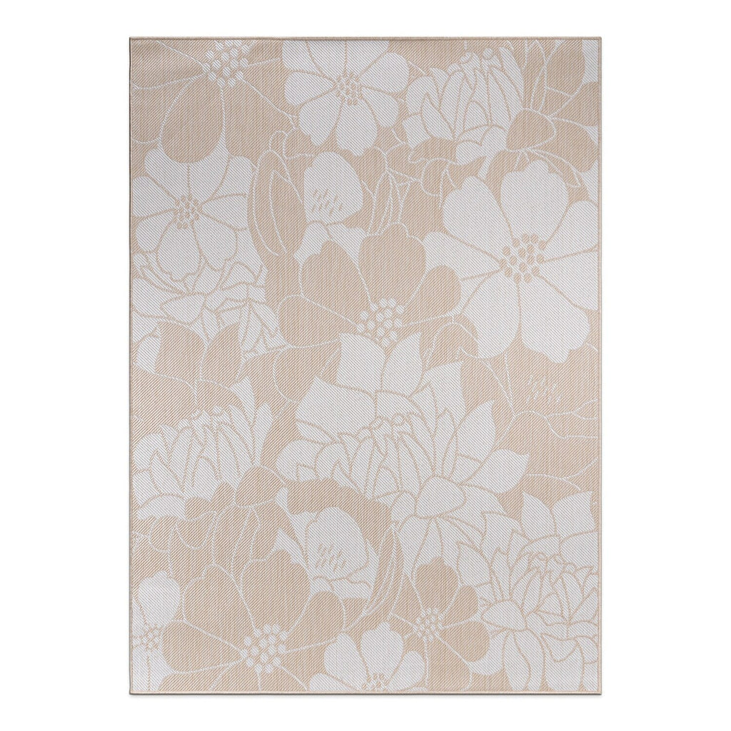 World Rug Gallery Modern Floral Flowers Textured Flat Weave Indoor/Outdoor Area Rug