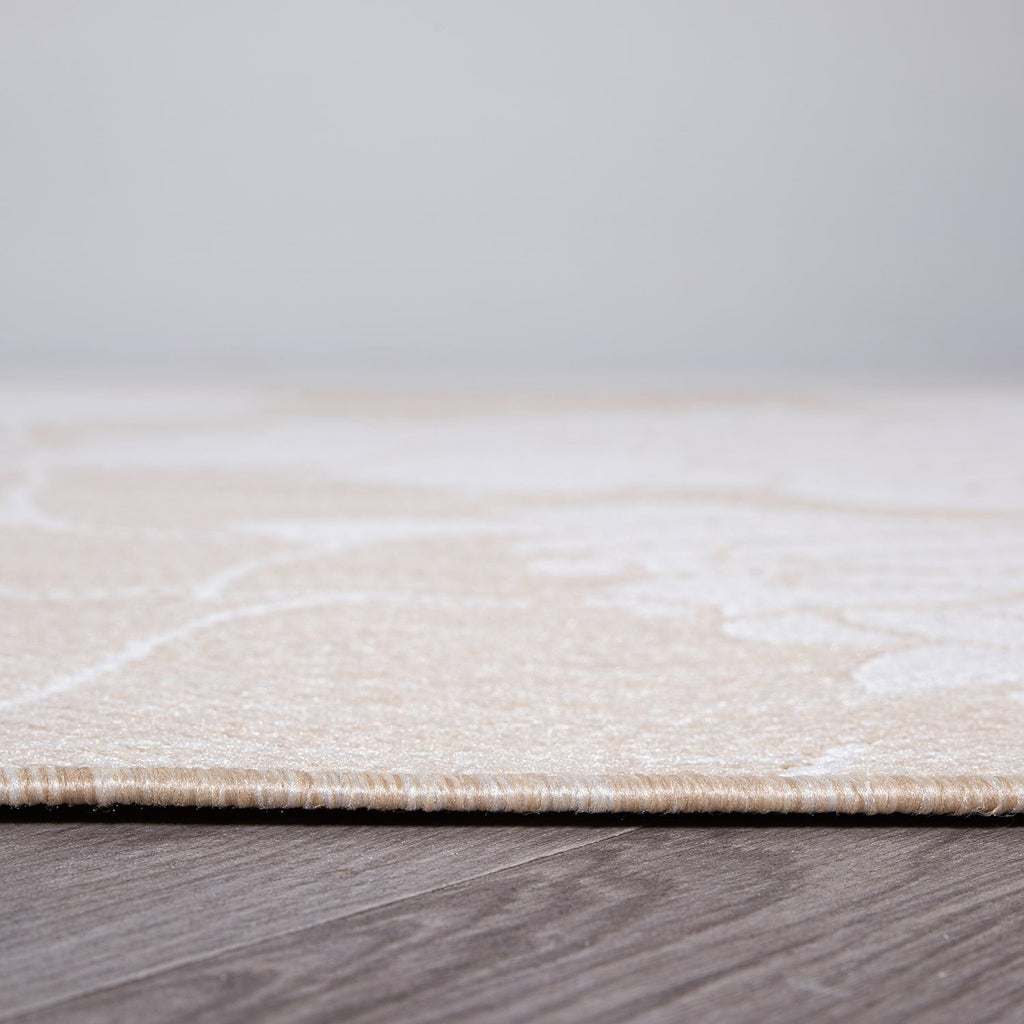 World Rug Gallery Modern Floral Flowers Textured Flat Weave Indoor/Outdoor Area Rug