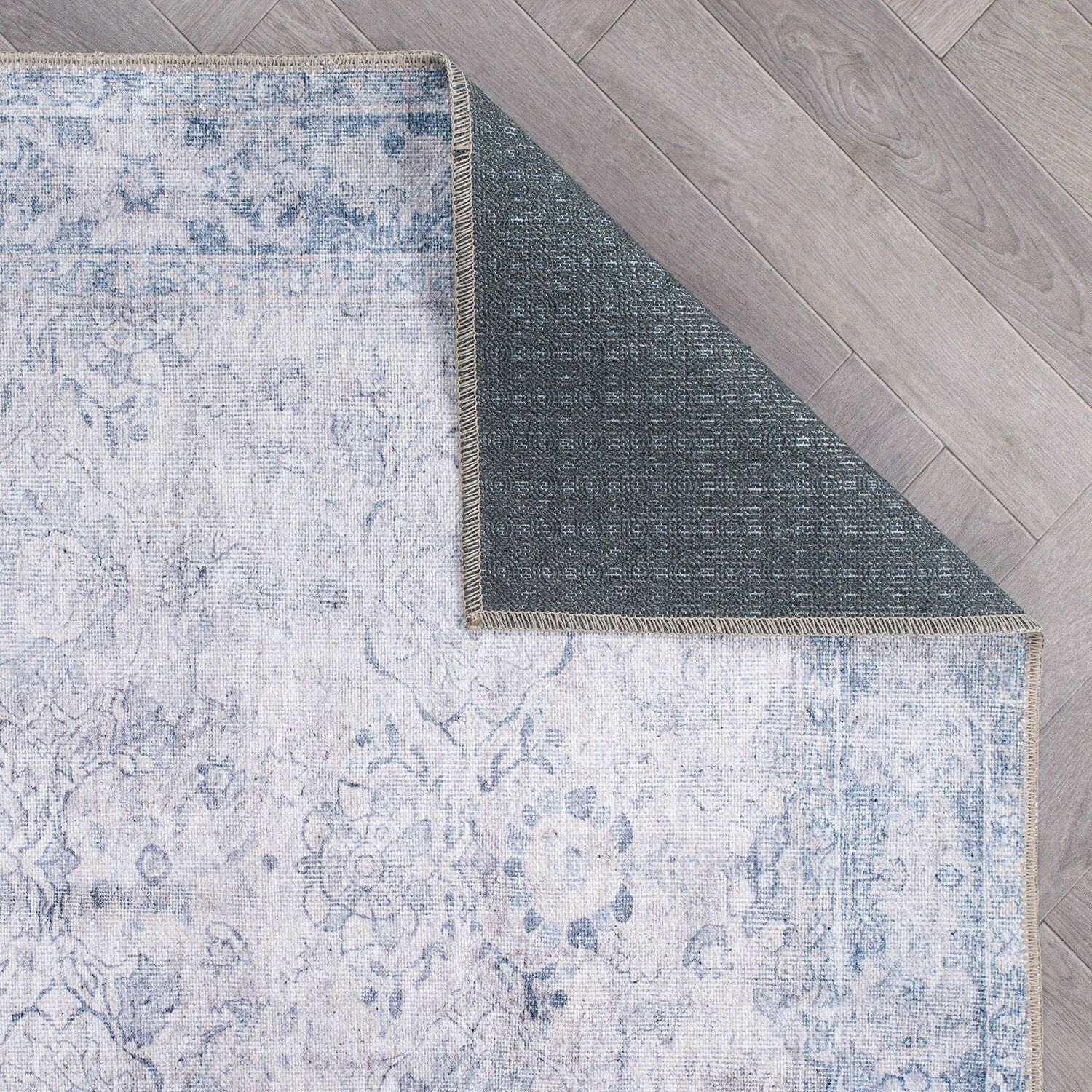 World Rug Gallery Transitional Bordered Vintage Machine Washable Non Slip Area Rug