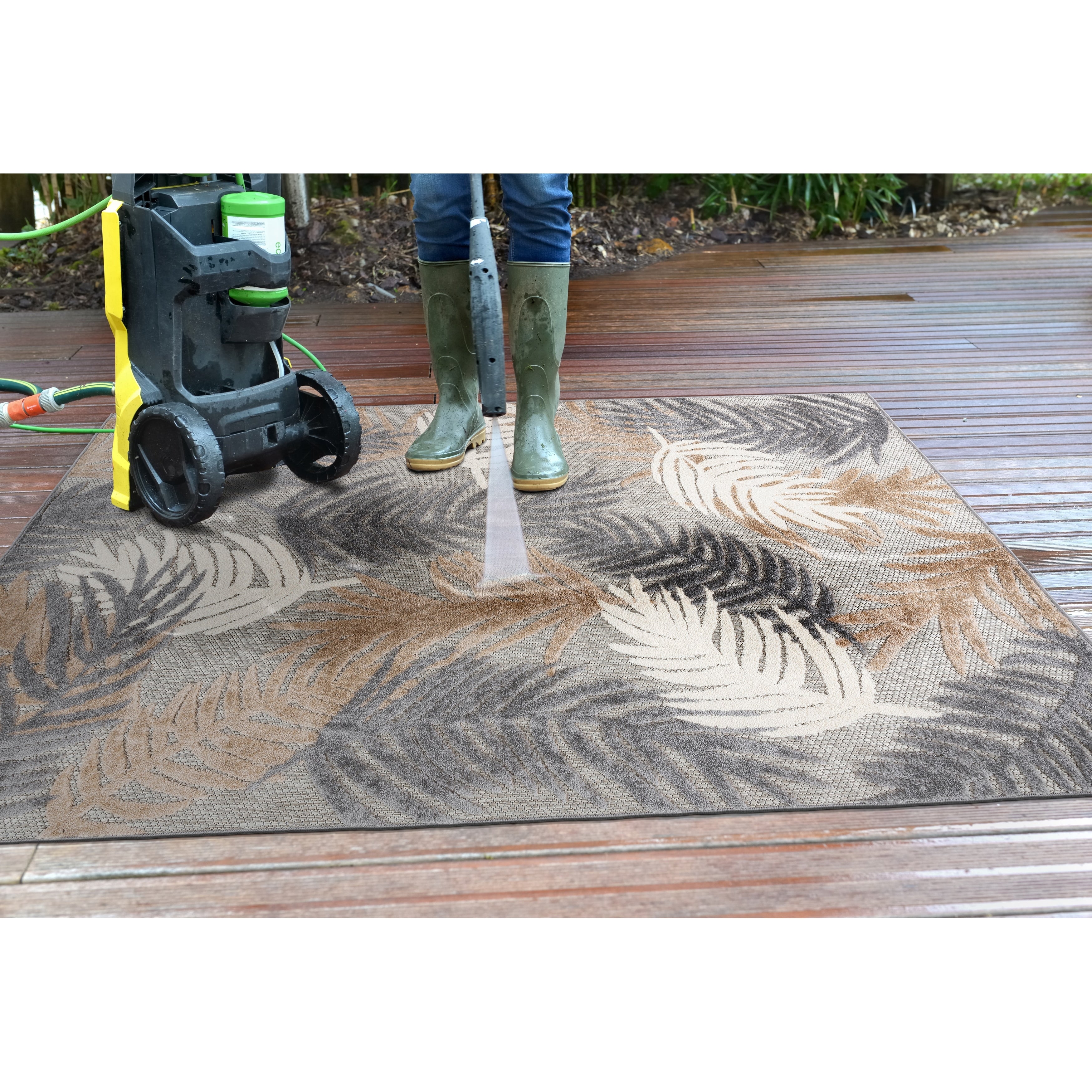 World Rug Gallery Tropical Floral Modern Indoor/Outdoor Area Rug