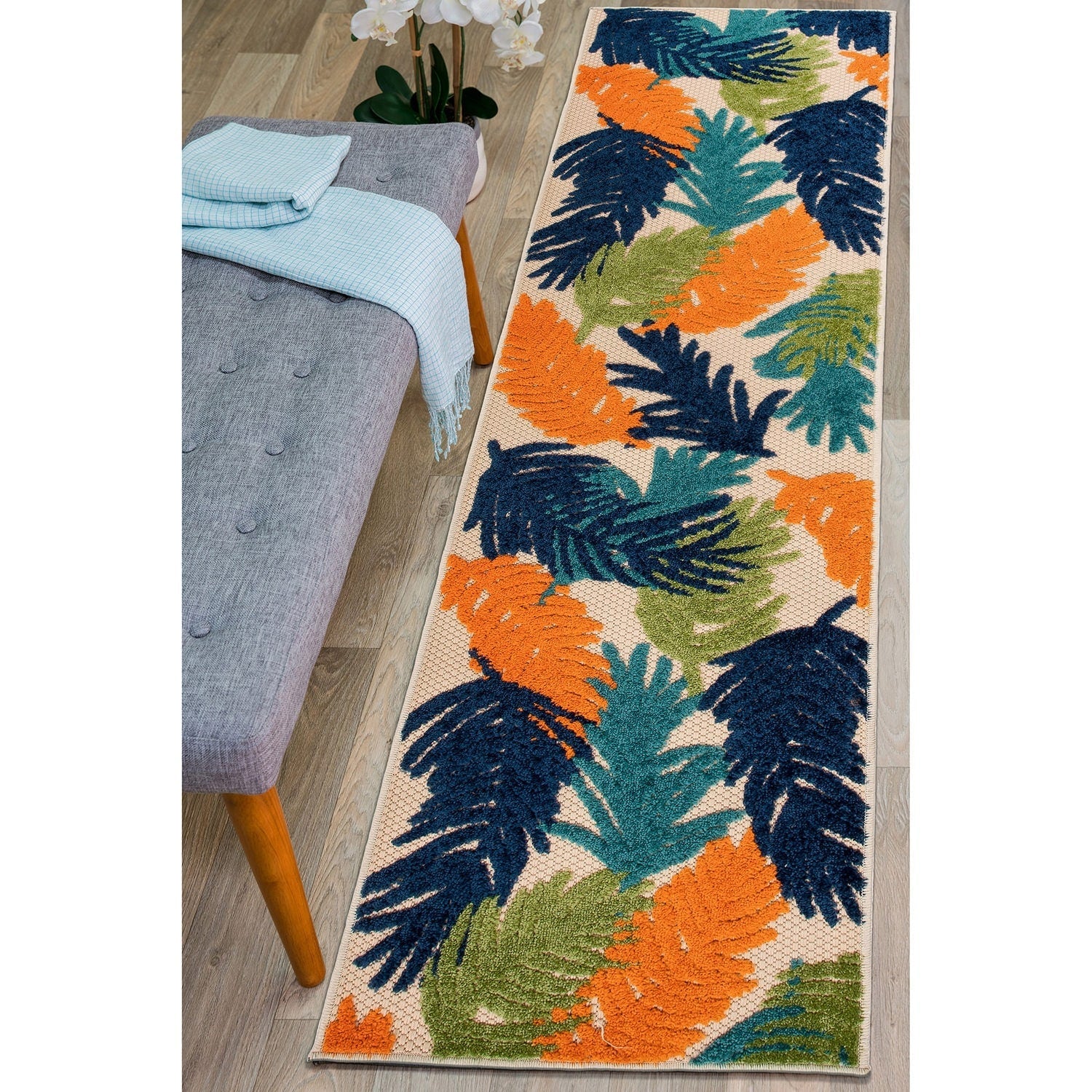 World Rug Gallery Tropical Floral Modern Indoor/Outdoor Area Rug