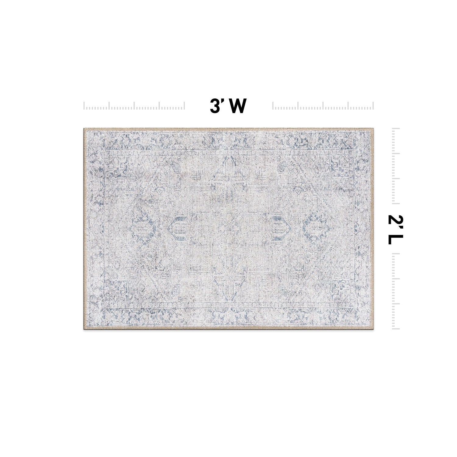 World Rug Gallery Vintage Boho Medallion Machine Washable Non Slip Area Rug