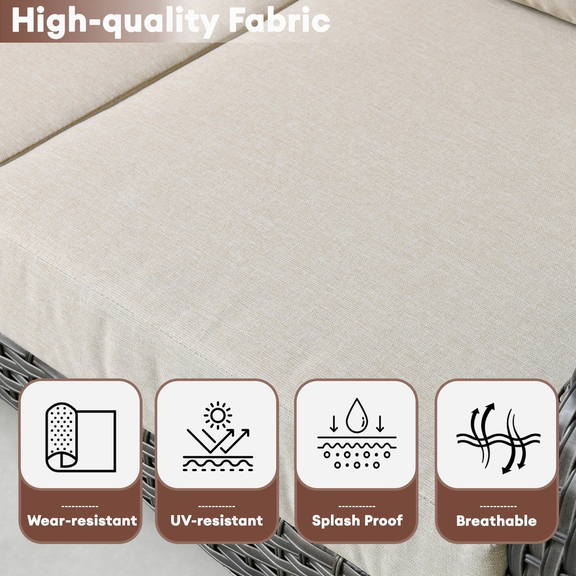 Ensemble de conversation de 4 pièces pour patio extérieur XIZZI avec table