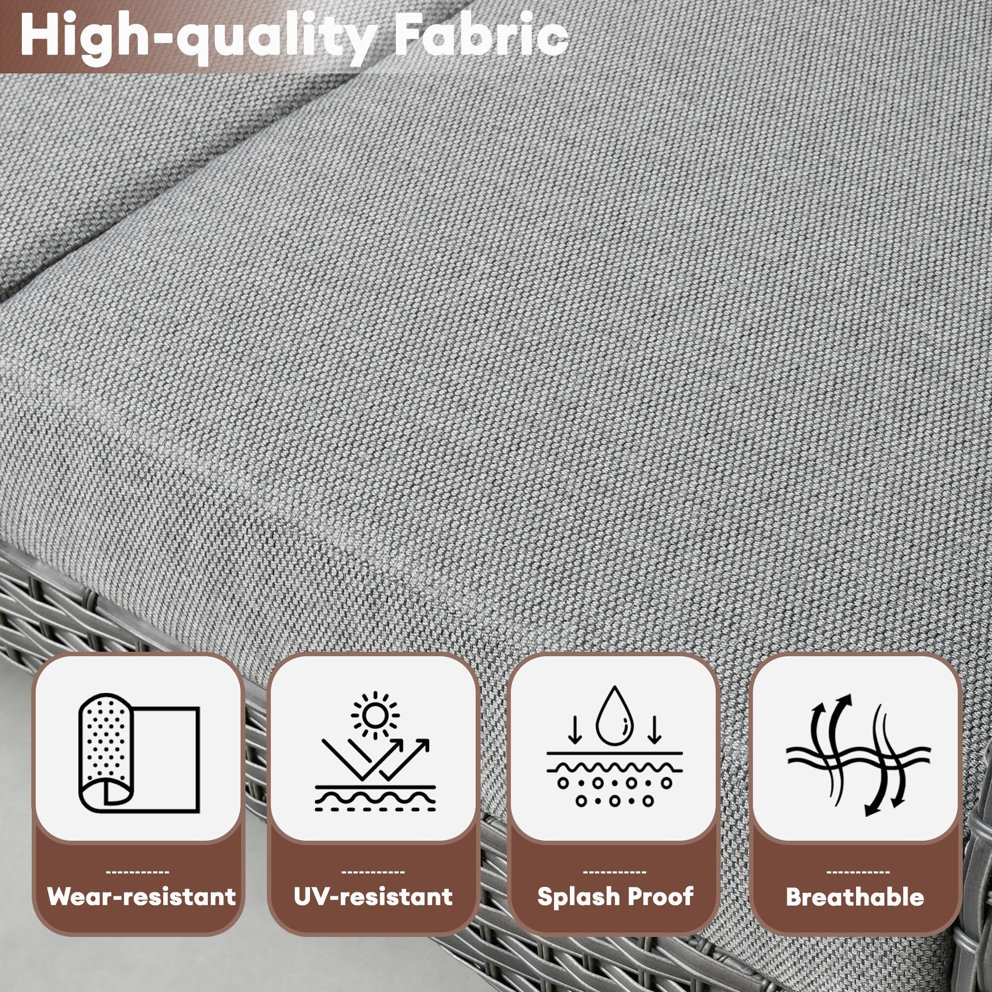 Ensemble de conversation de 4 pièces pour patio extérieur XIZZI avec table