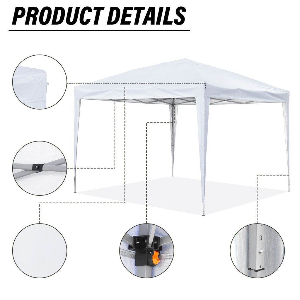 Zenova 10' x 10' Outdoor Pop Up Canopy Tent Patio Gazebo Party Wedding Tent