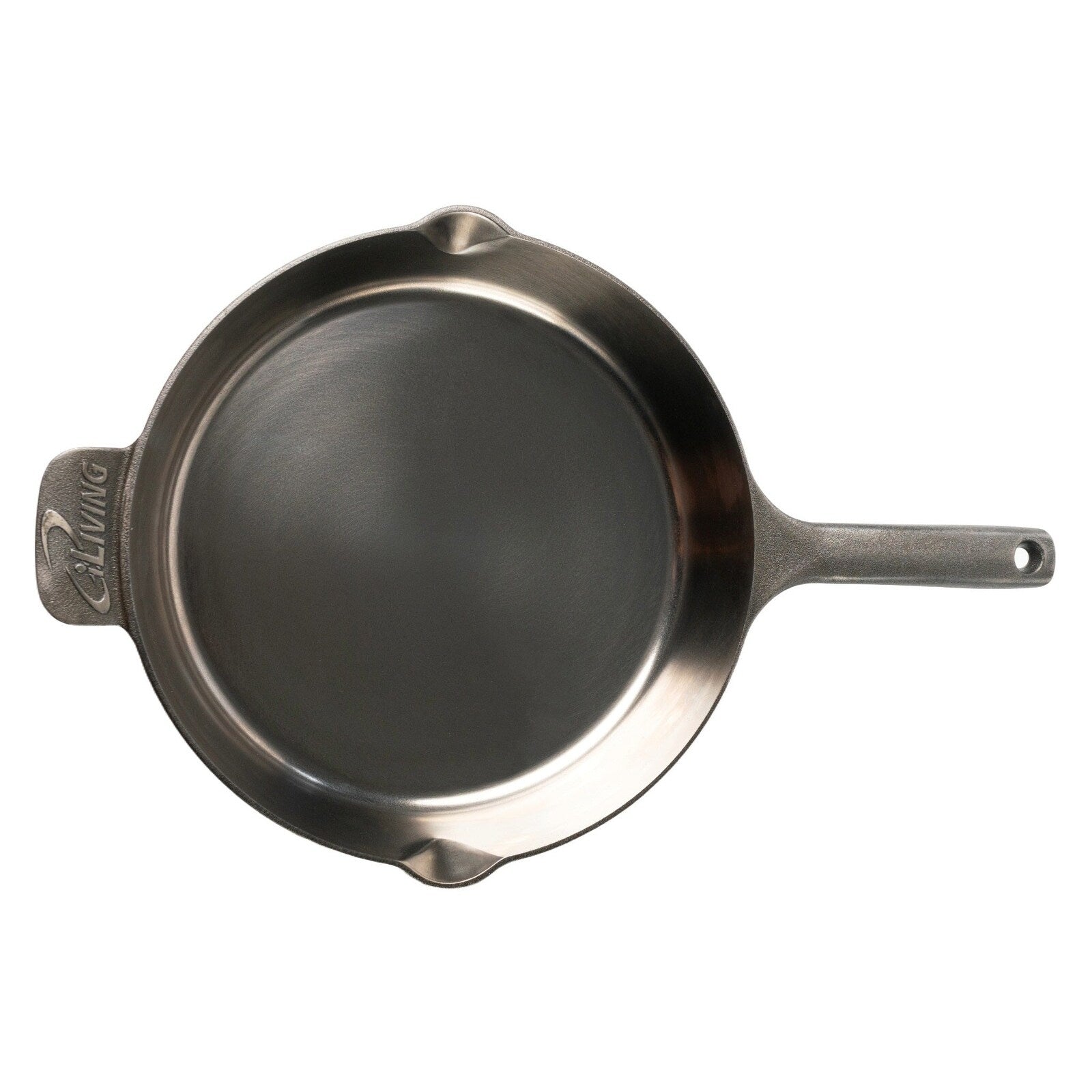iLiving Seasoned Modern Heirloom Mirror Polished Cast Iron Skillet Pan 12 (2.7/3.7L)